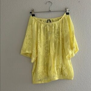 By Anthropologie Semi-Sheer Floral Print
Flutter-Sleeve Tee